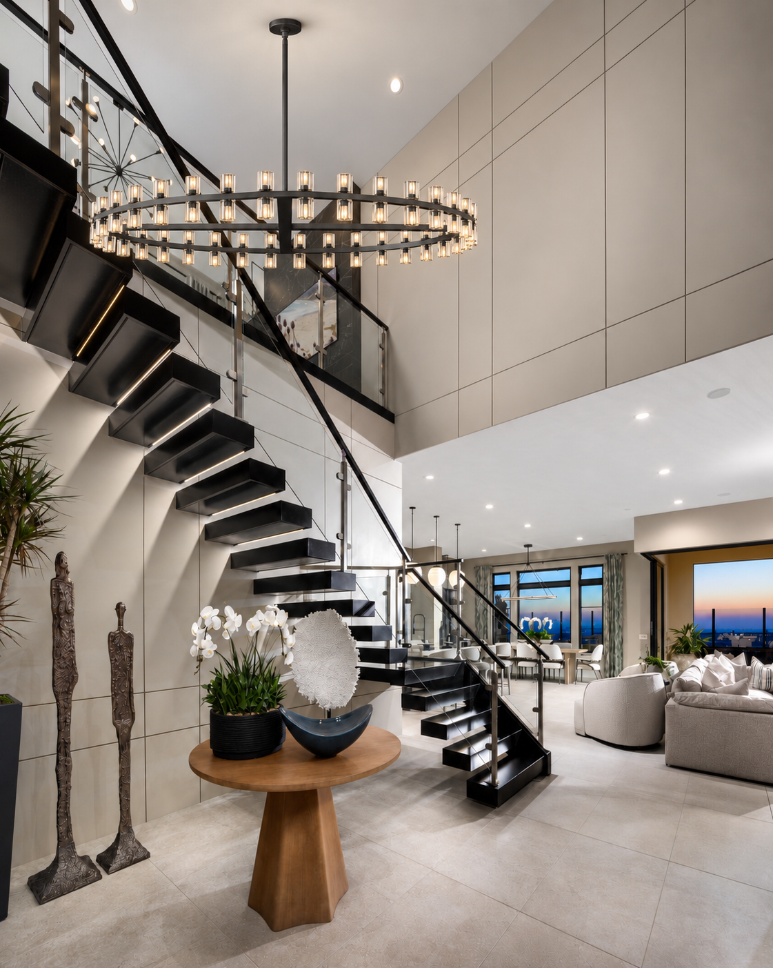 Arcuphoe Led Round Chandelier
