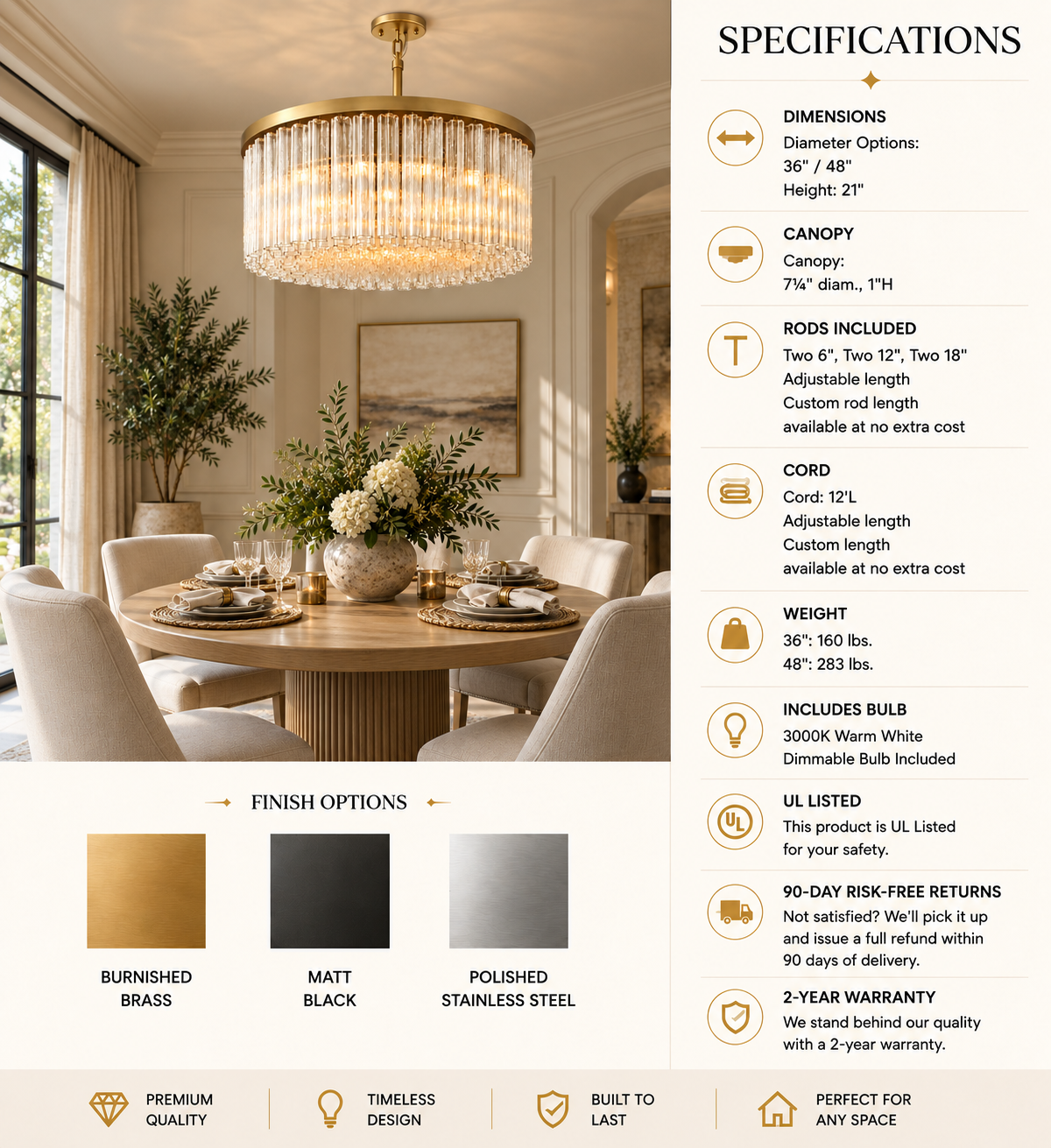 Cirbos Round Chandelier