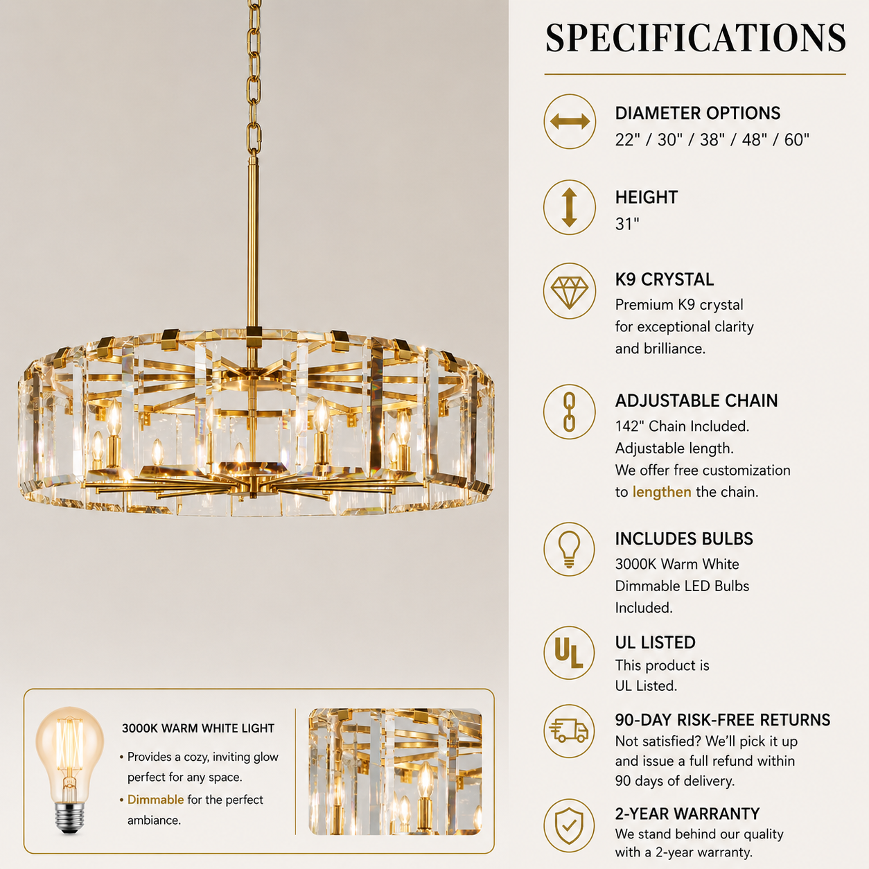 Amaya Round Chandelier