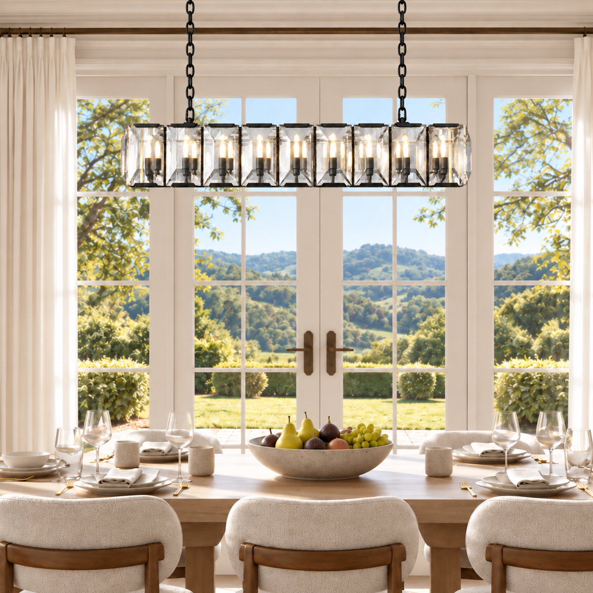Hadilor Crystal Rectangular Chandelier