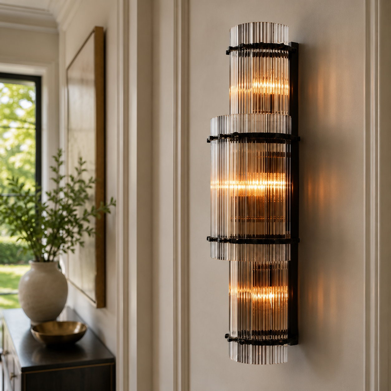 San Marca Glass Grand Round Sconce