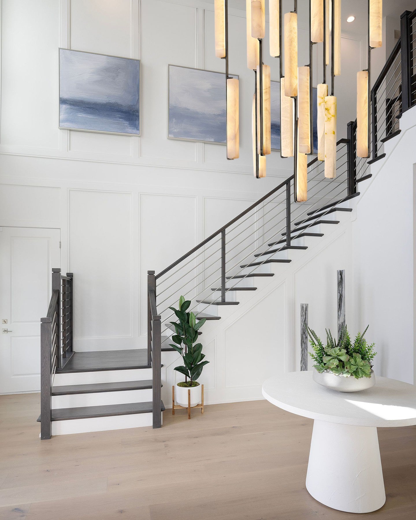 Budubon Alabaster Round Chandelier