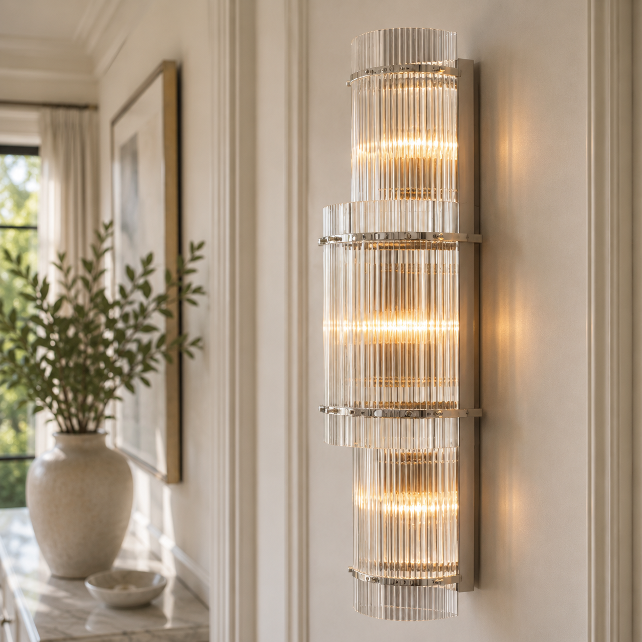 San Marca Glass Grand Round Sconce
