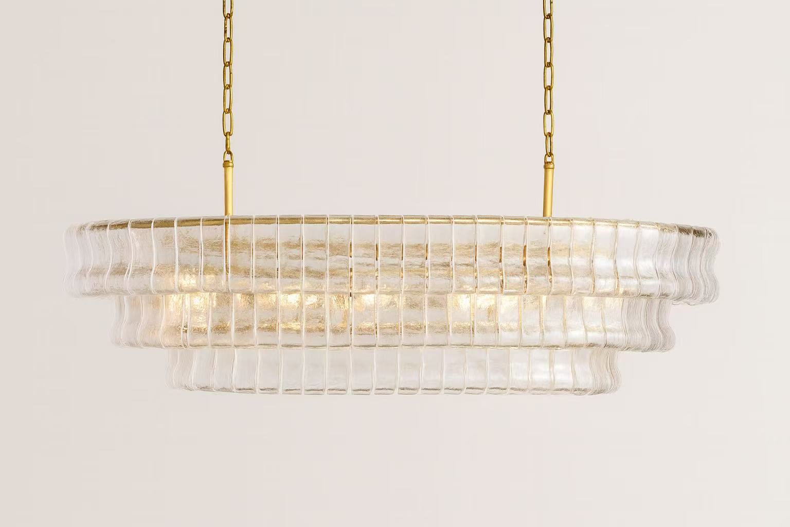 Ehiaccio Clear Class Oval Chandelier