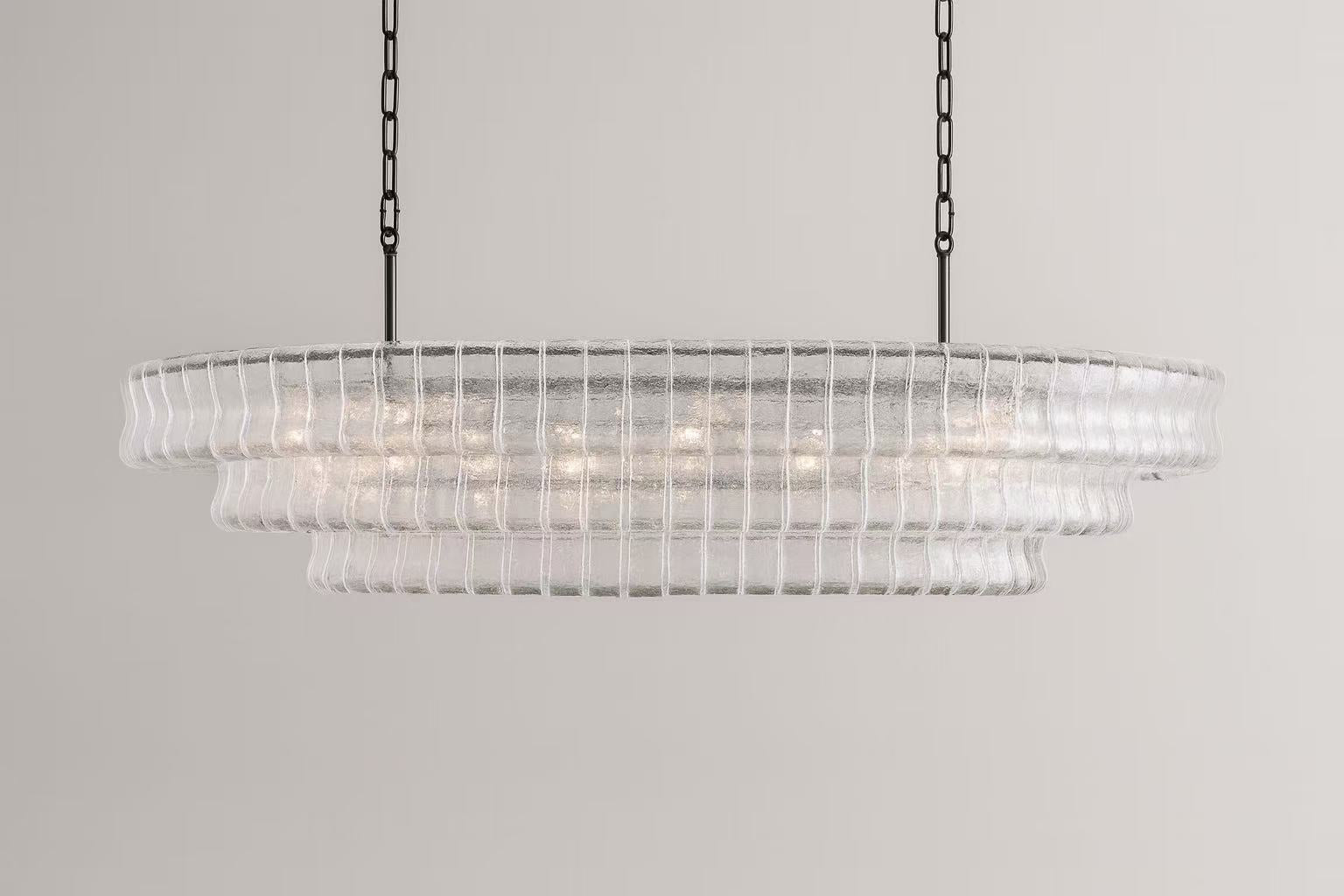 Ehiaccio Clear Class Oval Chandelier