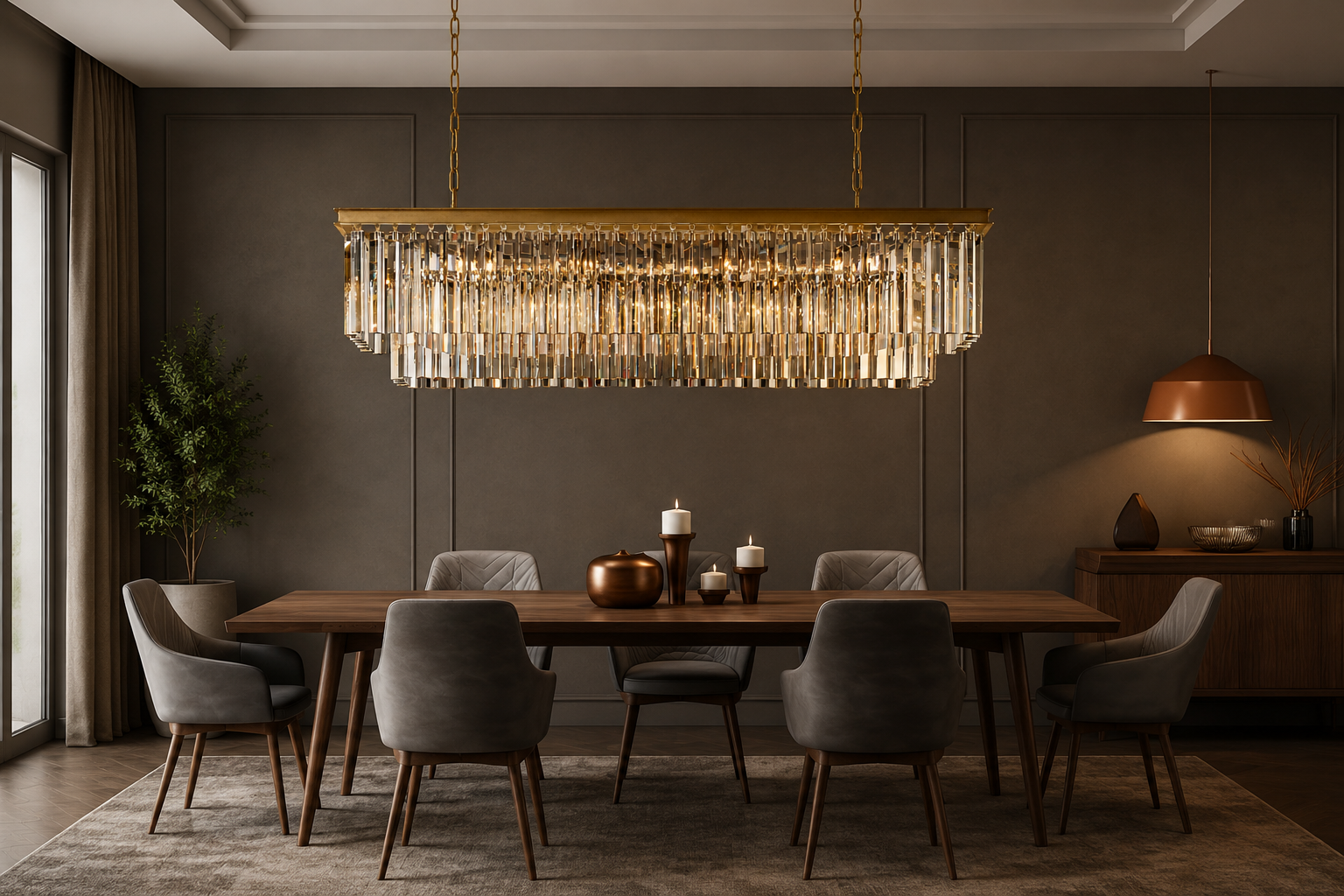 1920s Diomond Rectangular Chandelier