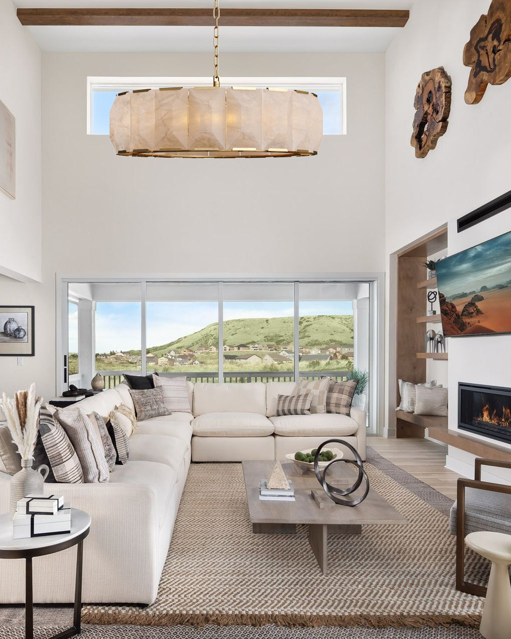 MARLOW CALCITE ROUND CHANDELIER