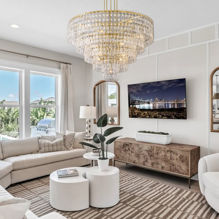 Marignam Tiered Round Crystal Chandelier 37″ 49″ 61″