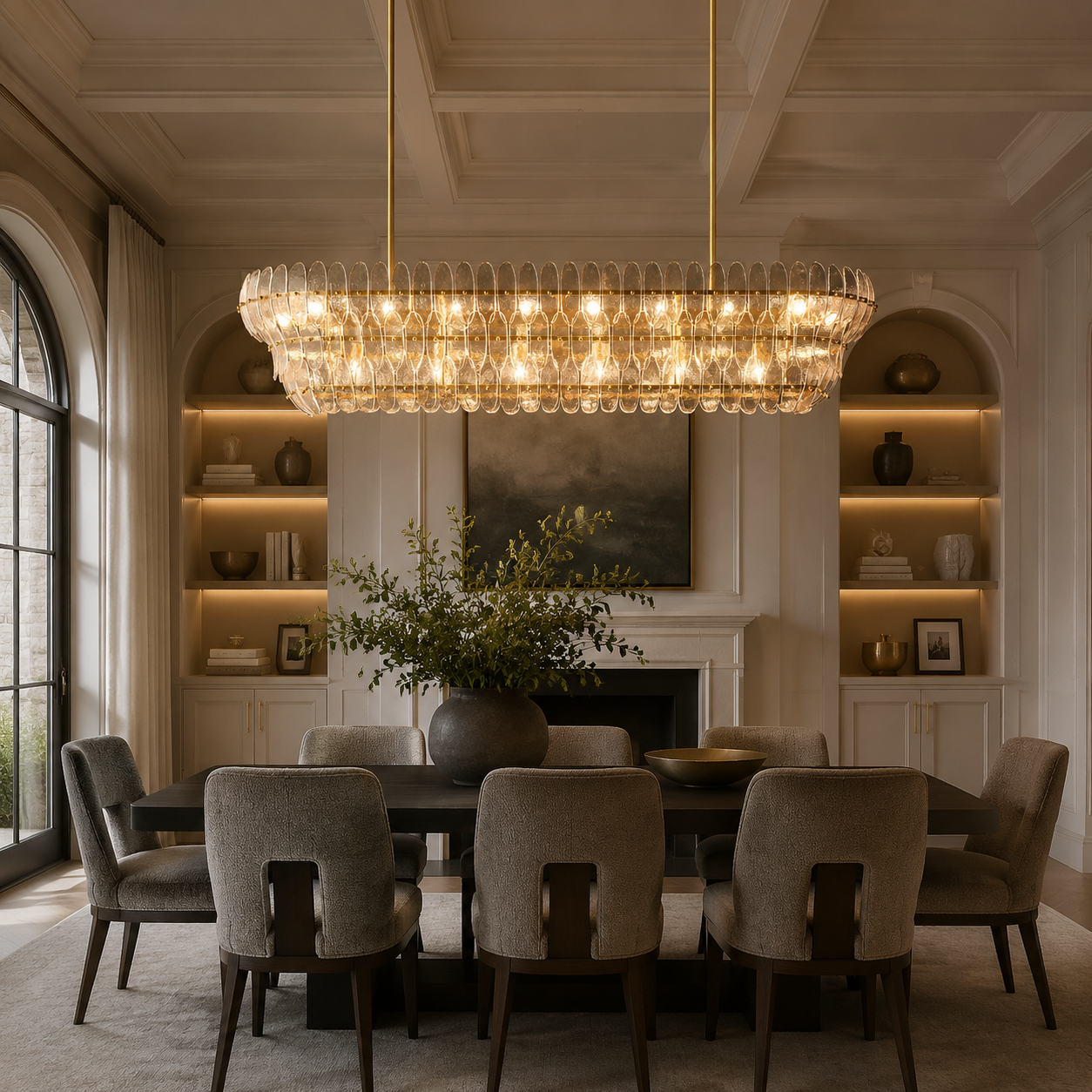 Ameliat Clear Glass Linear Chandelier