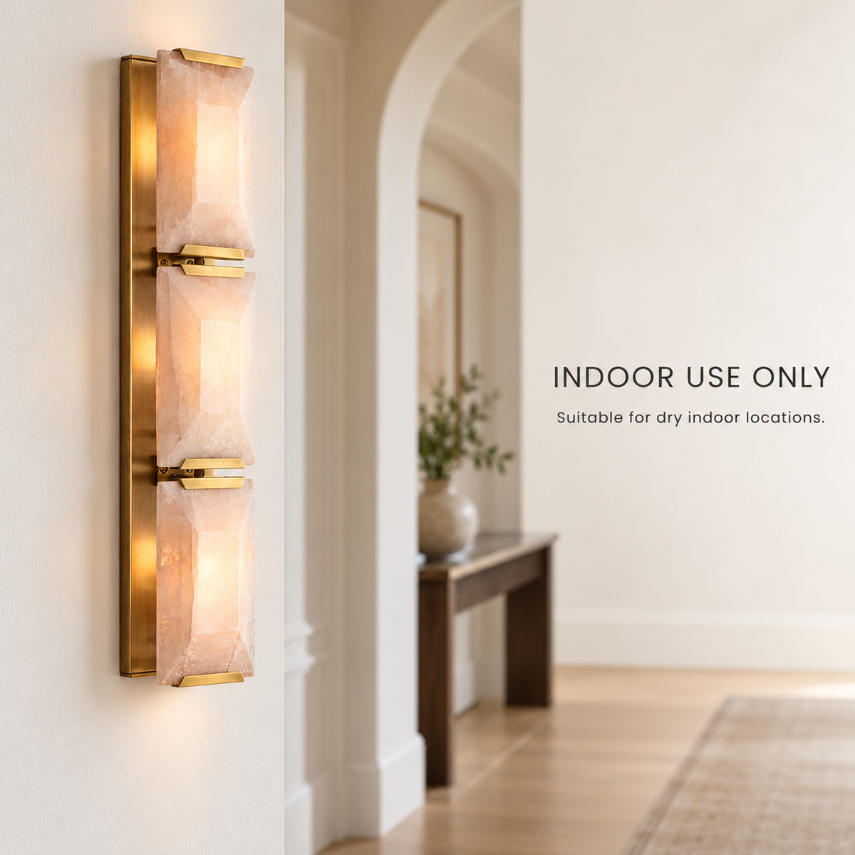 Hadilor Calcite Triple Sconce