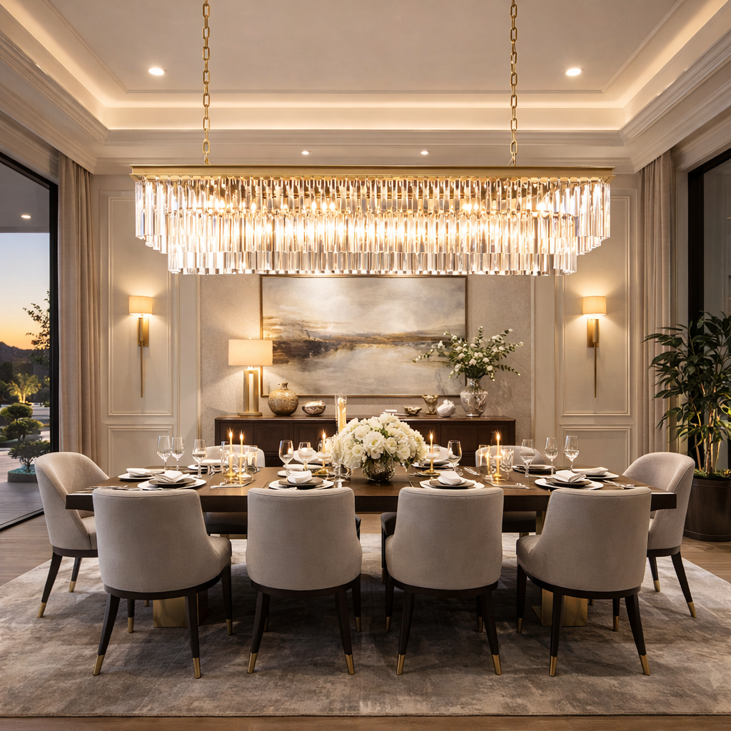 1920S Odeen Rectangular Chandelier