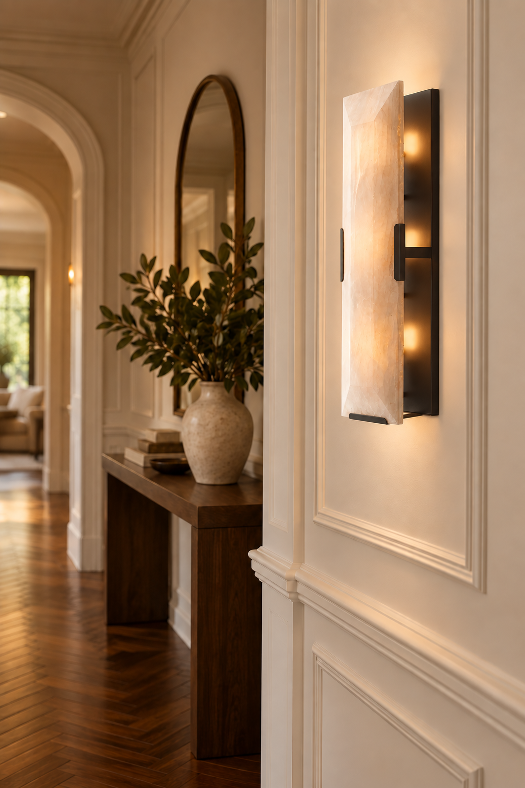 Hadilor Calcite Linear Sconce