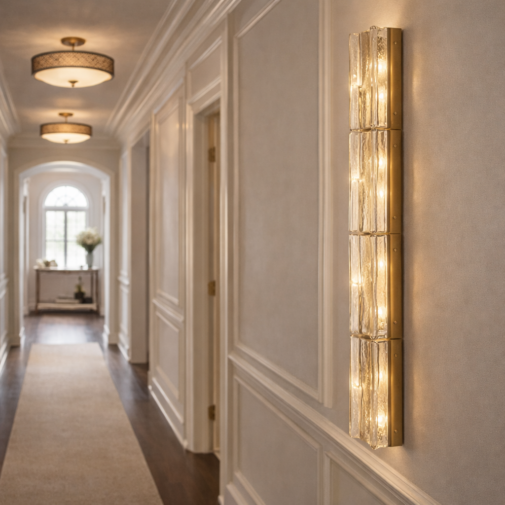 HATTICE CLEAR GLASS GRAND SCONCE