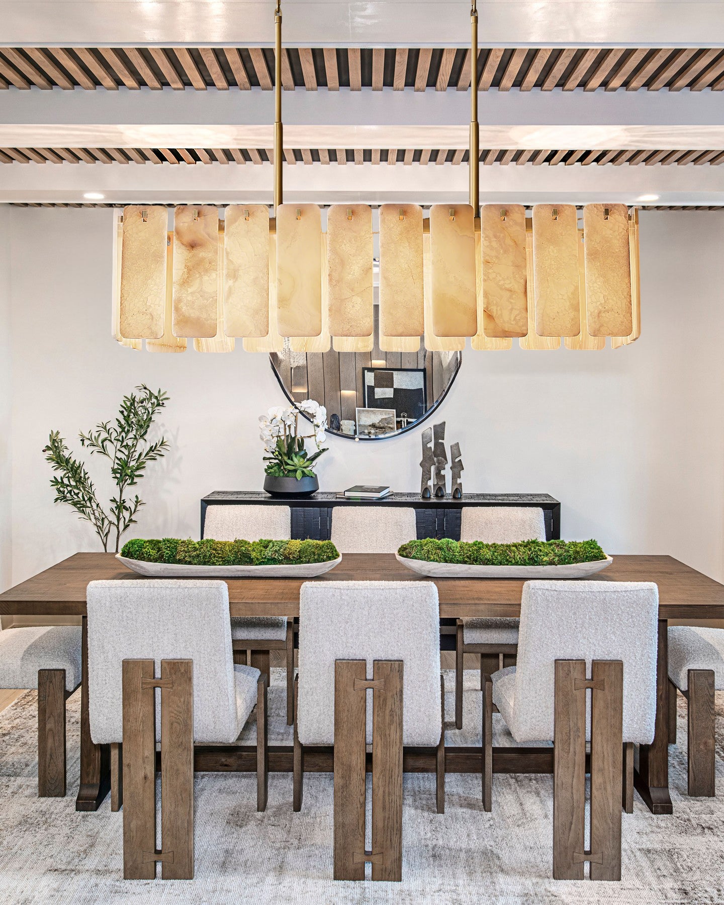 Calametta Onyx Rectangular Chandelier, Chandelier for Dining Room