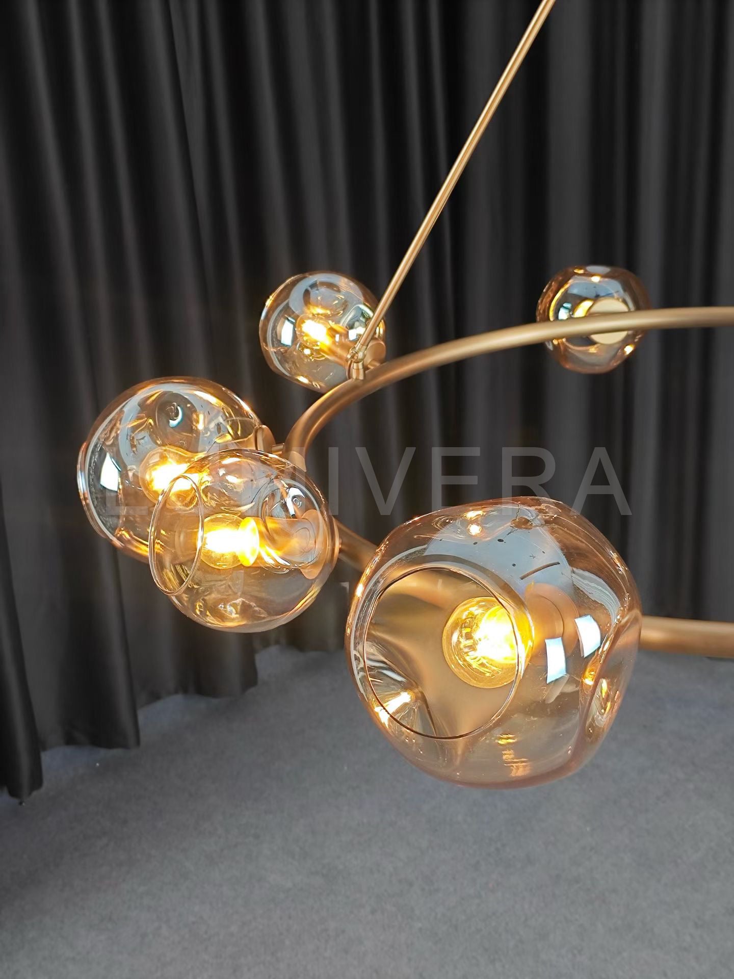 Bubbleler Glass Round Chandelier