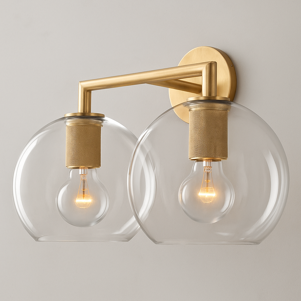Utilitaira Globe Shade Double Sconce