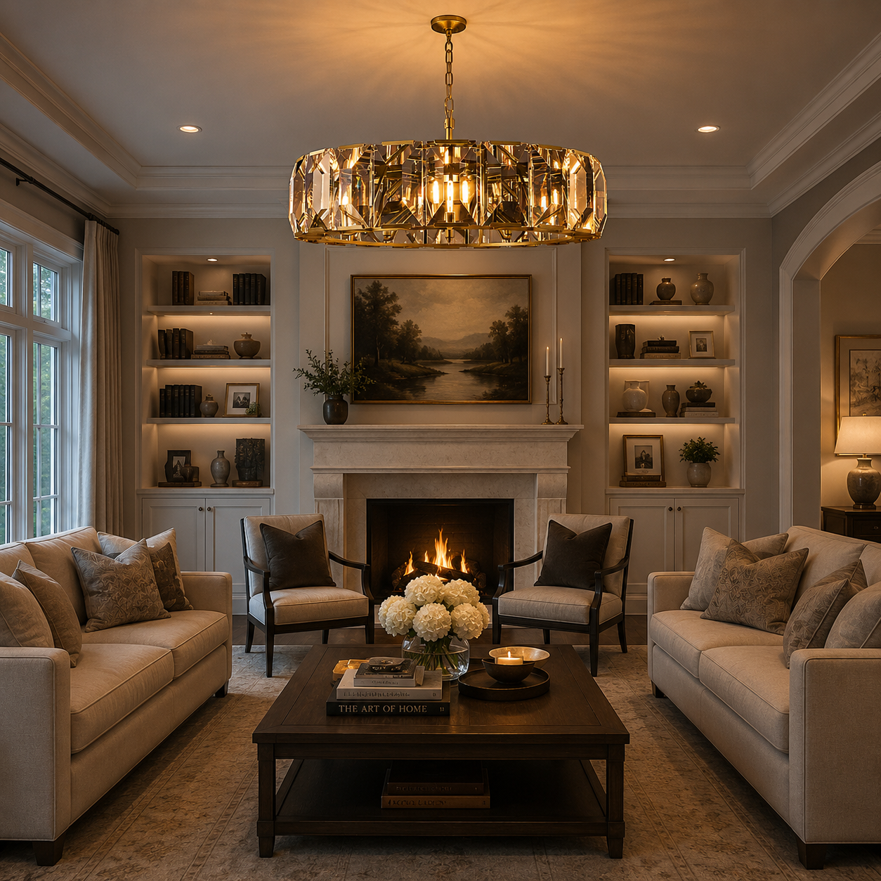 Marlow Crystal Round Chandelier