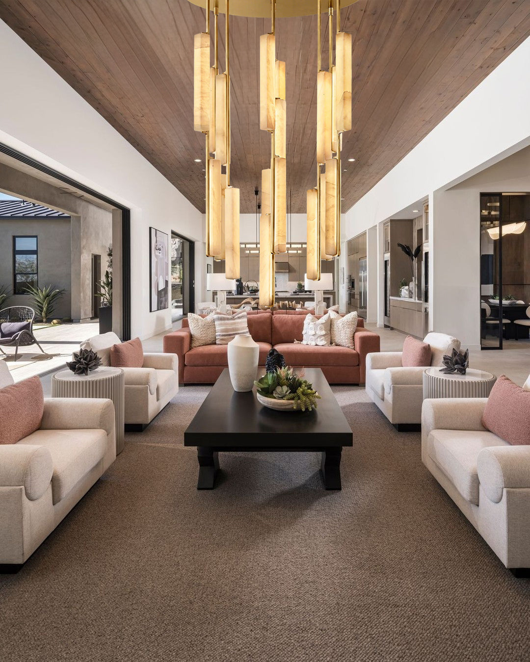 Budubon Alabaster Round Chandelier