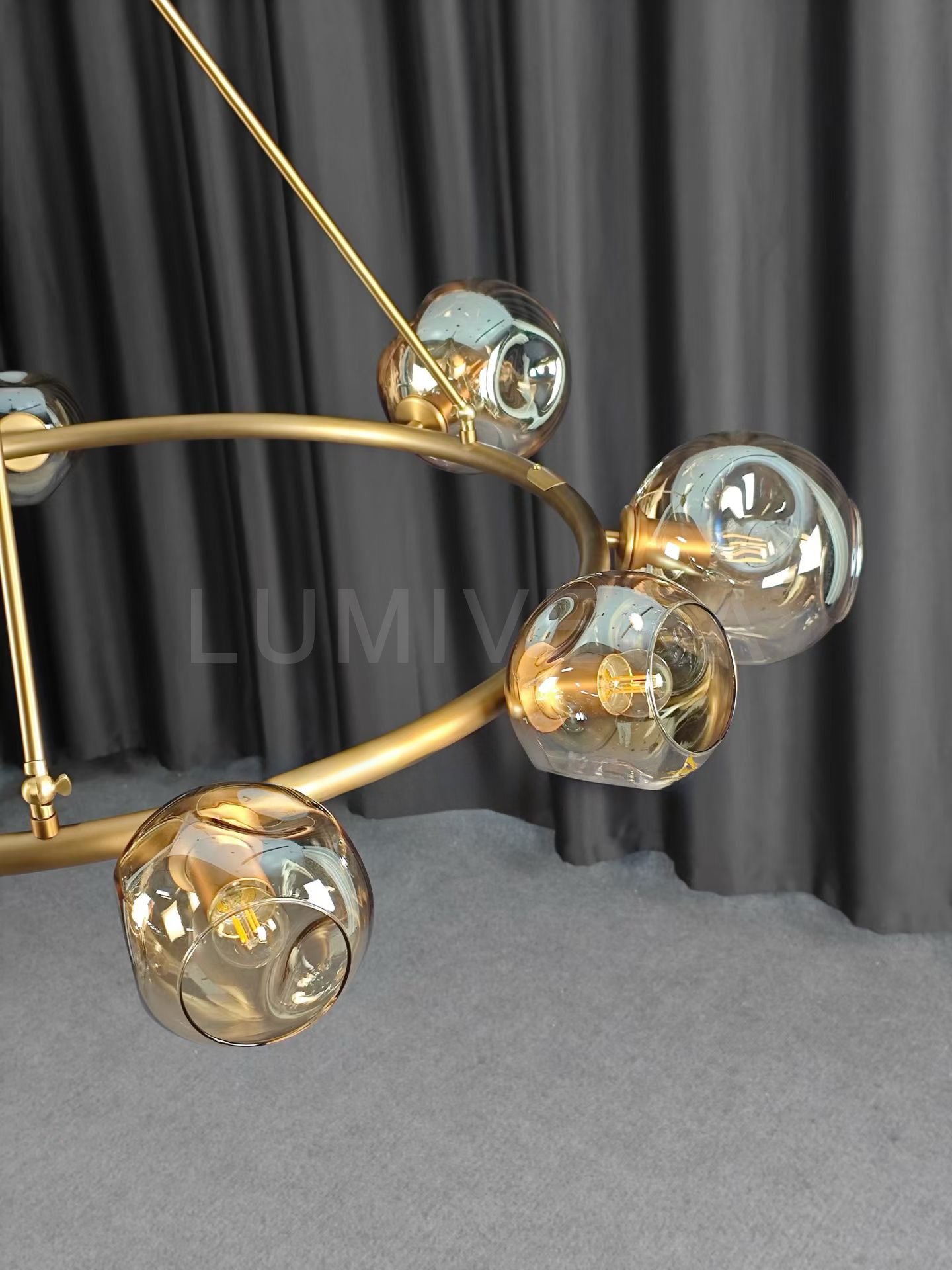 Bubbleler Glass Round Chandelier