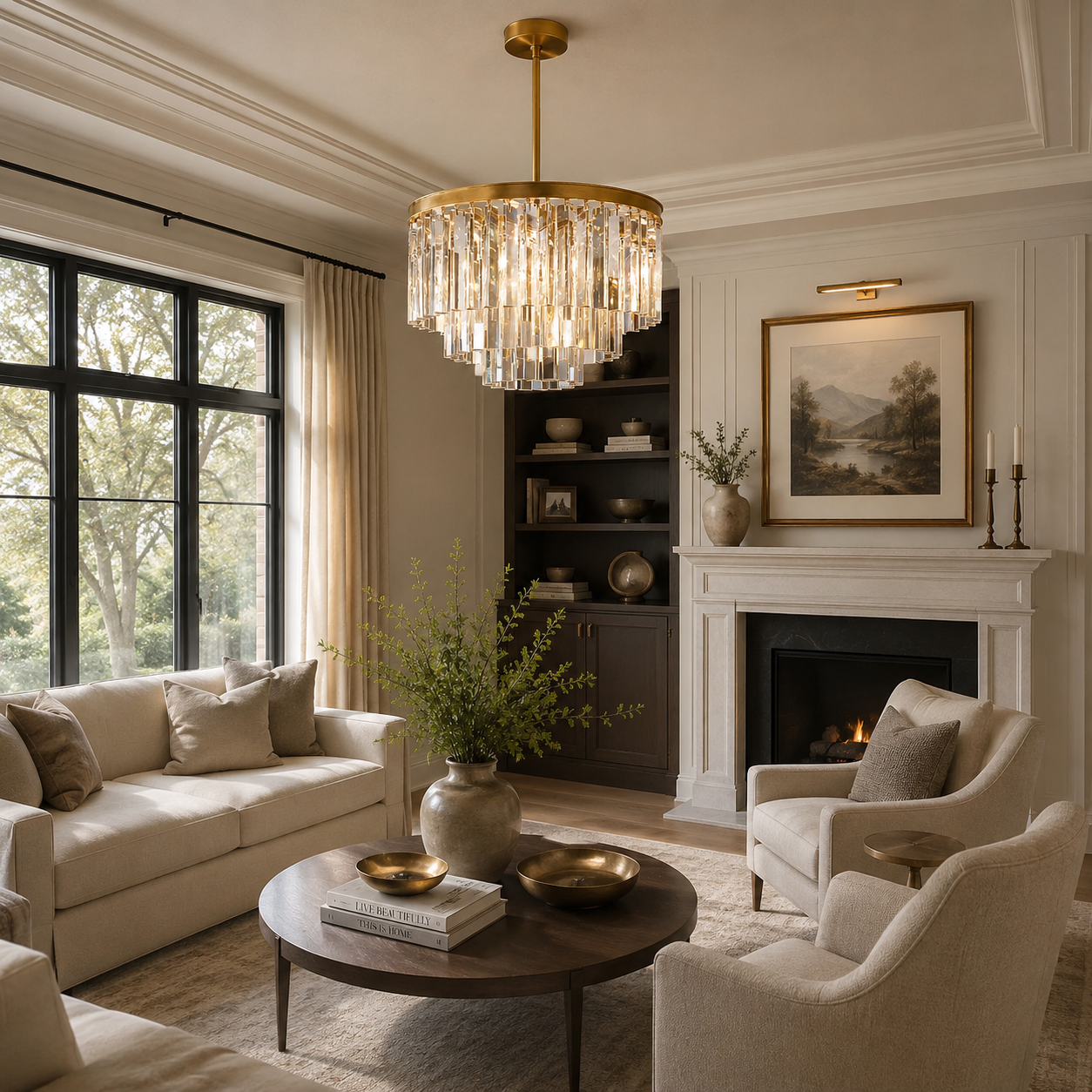1920s Odeen Round Chandelier