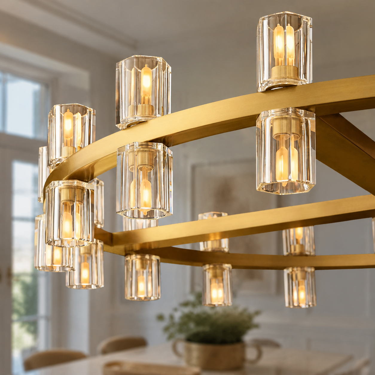 Arcuphoe Led Round Chandelier