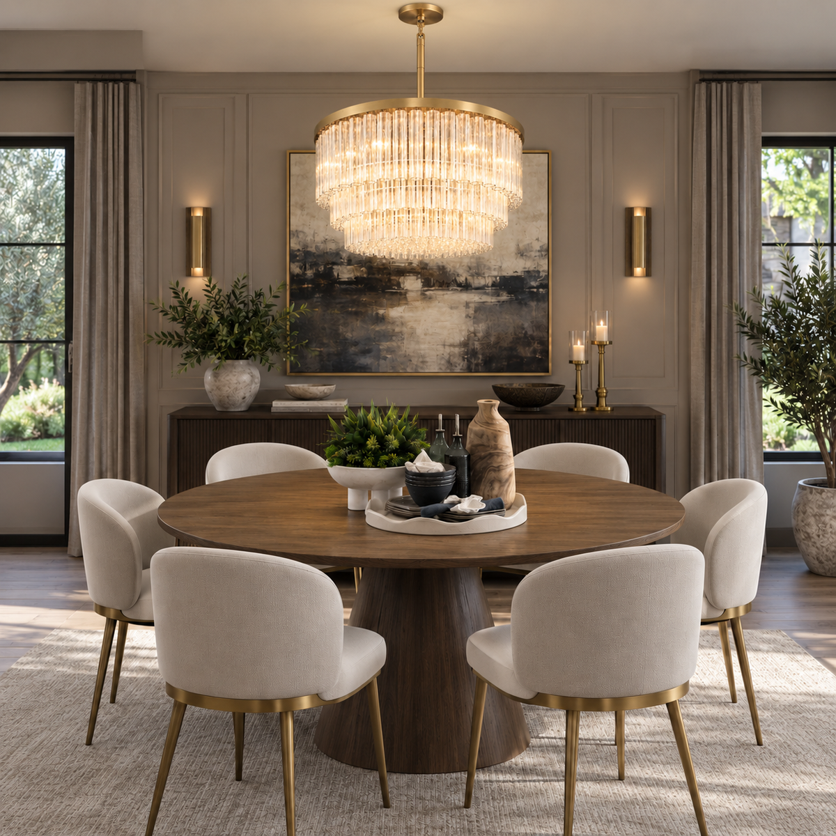 Cirbos Three-Tier Round Chandelier