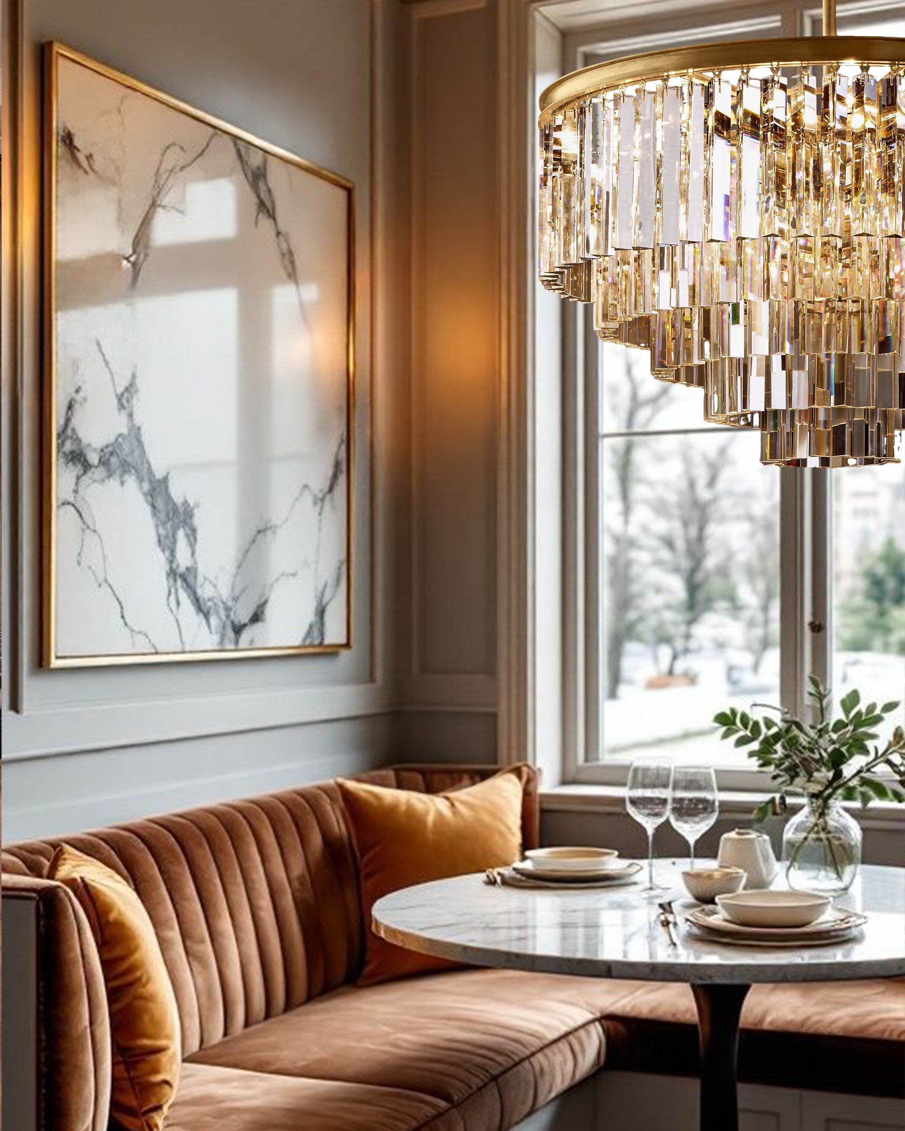 1920s Odeen Round Chandelier