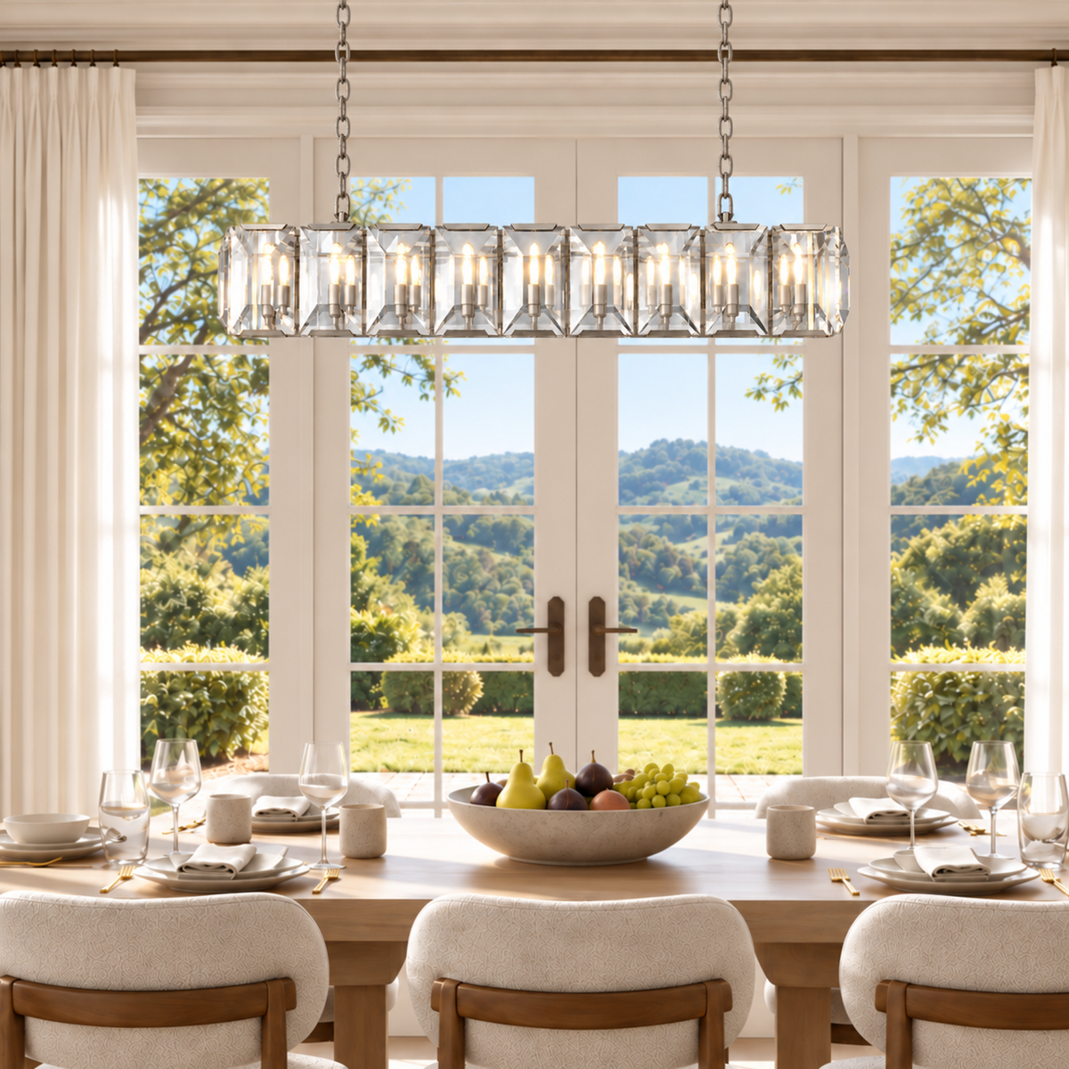 Hadilor Crystal Rectangular Chandelier