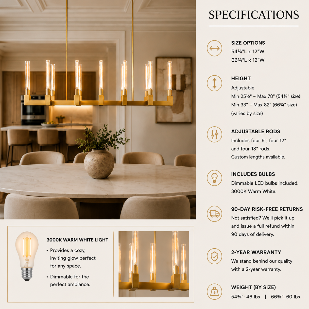 Caddula Linear Chandelier