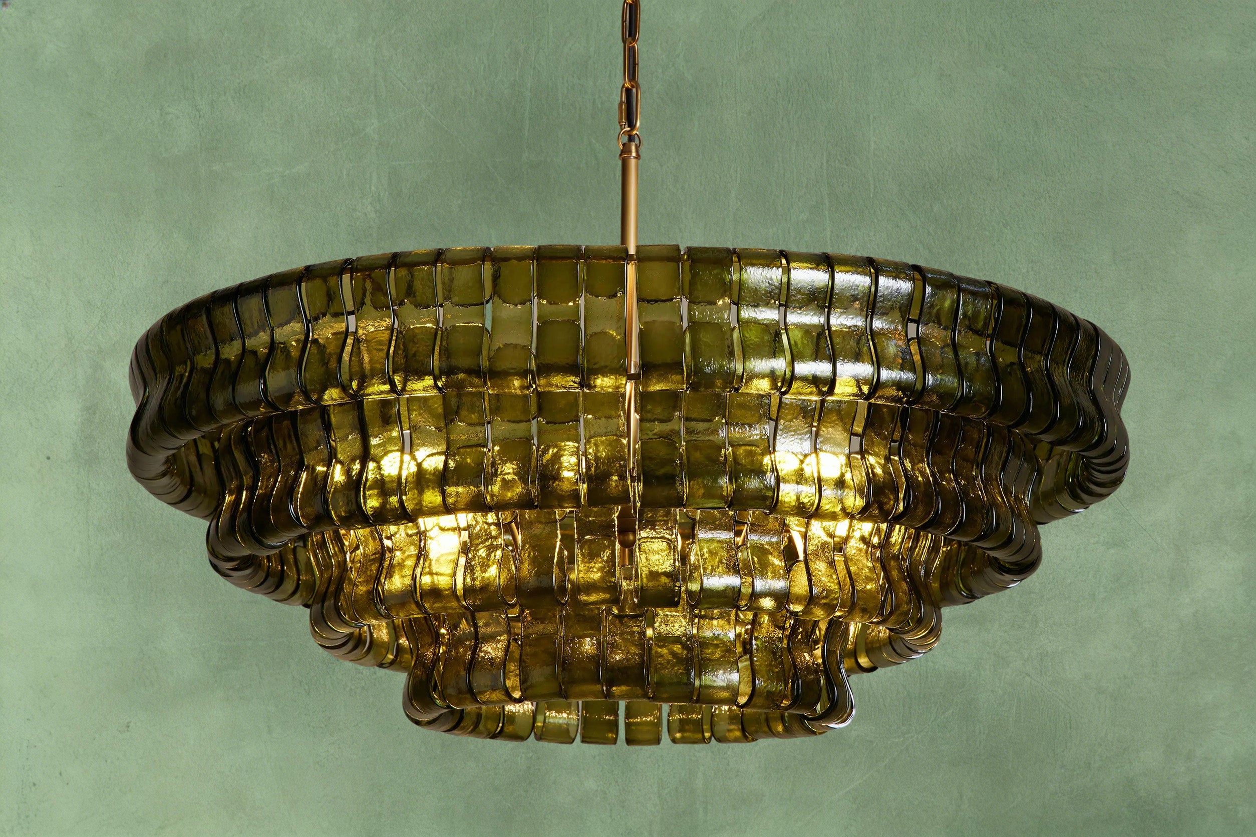 Ghiaccio Green Class Round Chandelier 24"36"48"60"