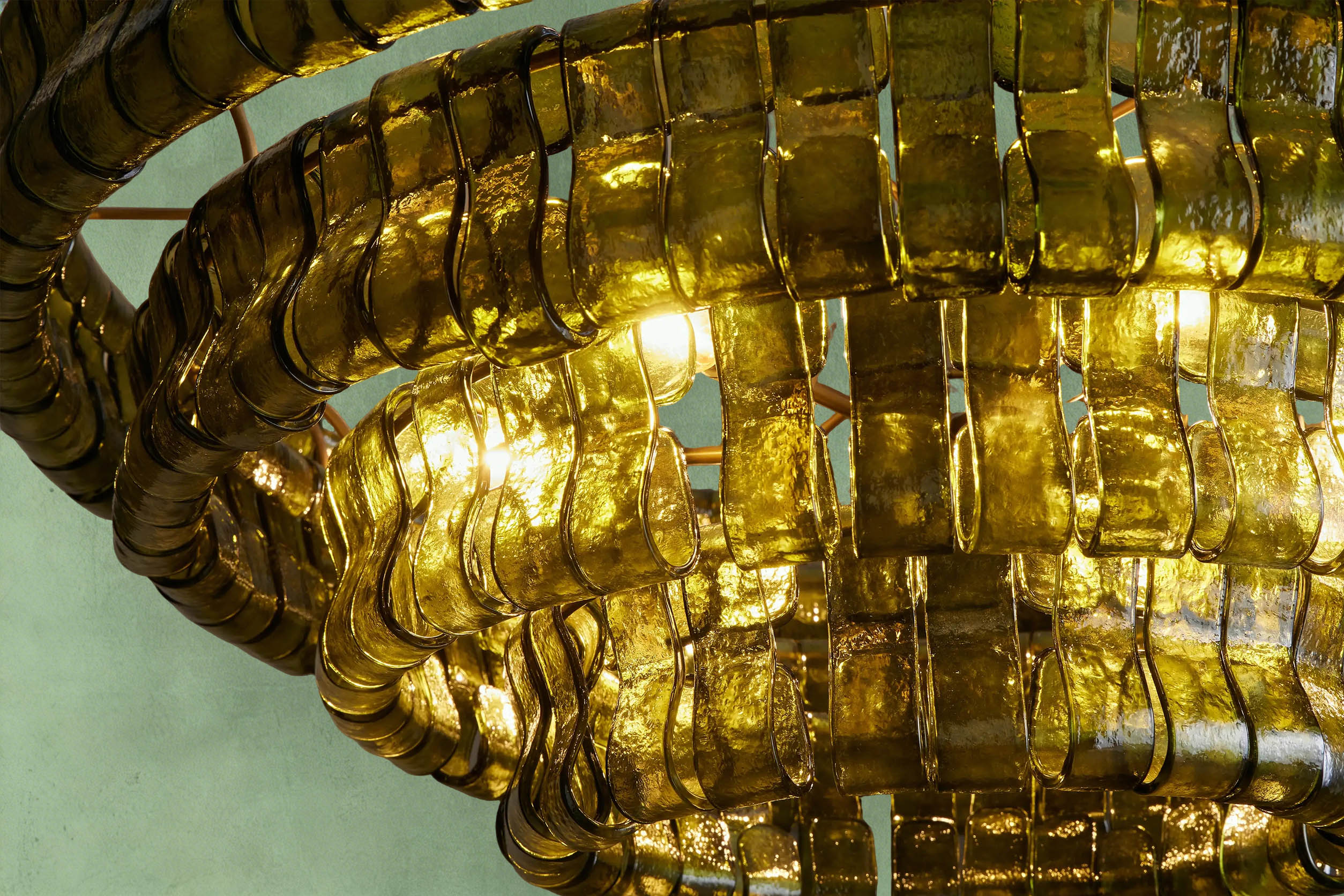 Ghiaccio Green Class Round Chandelier 24"36"48"60"