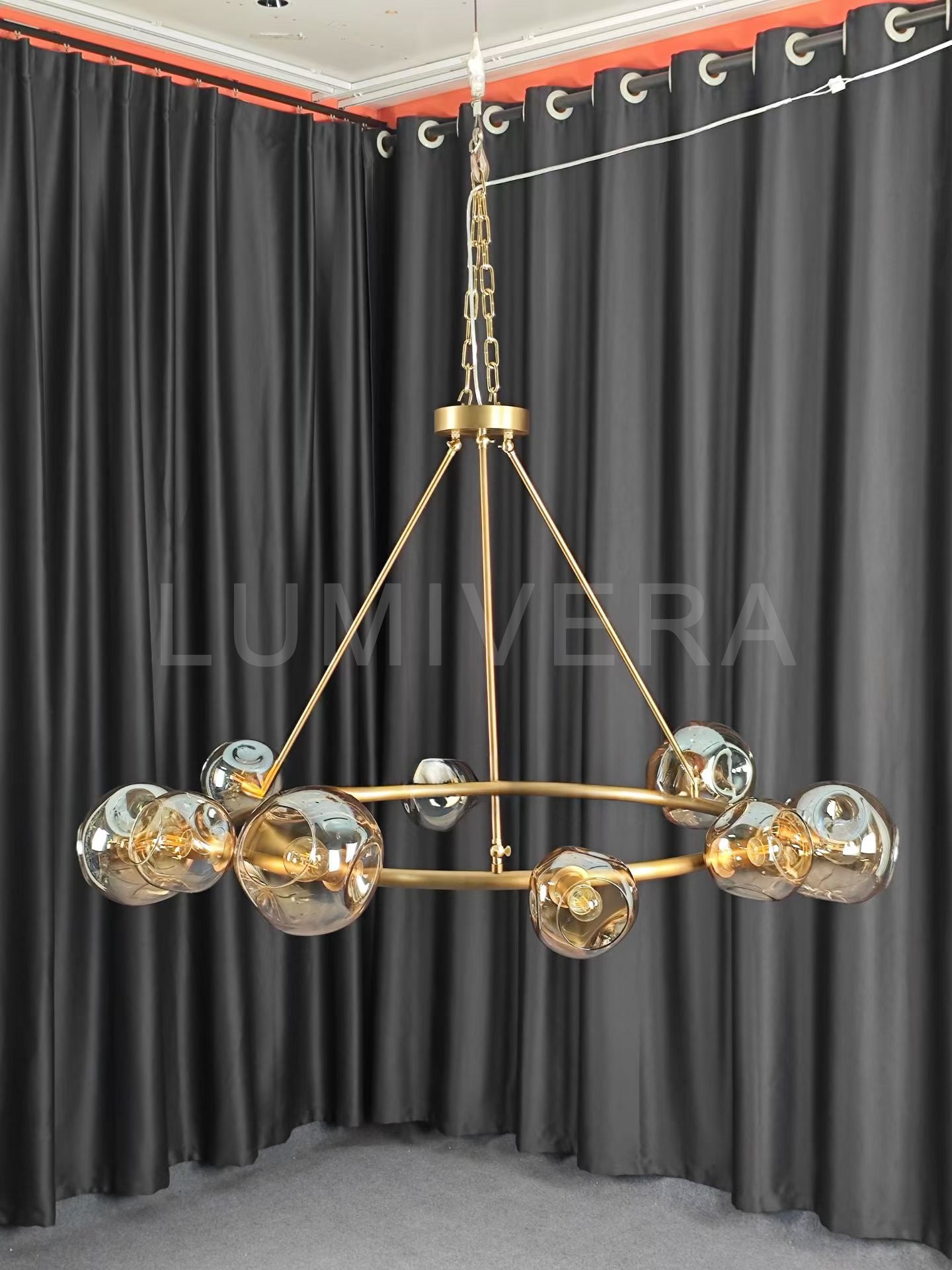 Bubbleler Glass Round Chandelier