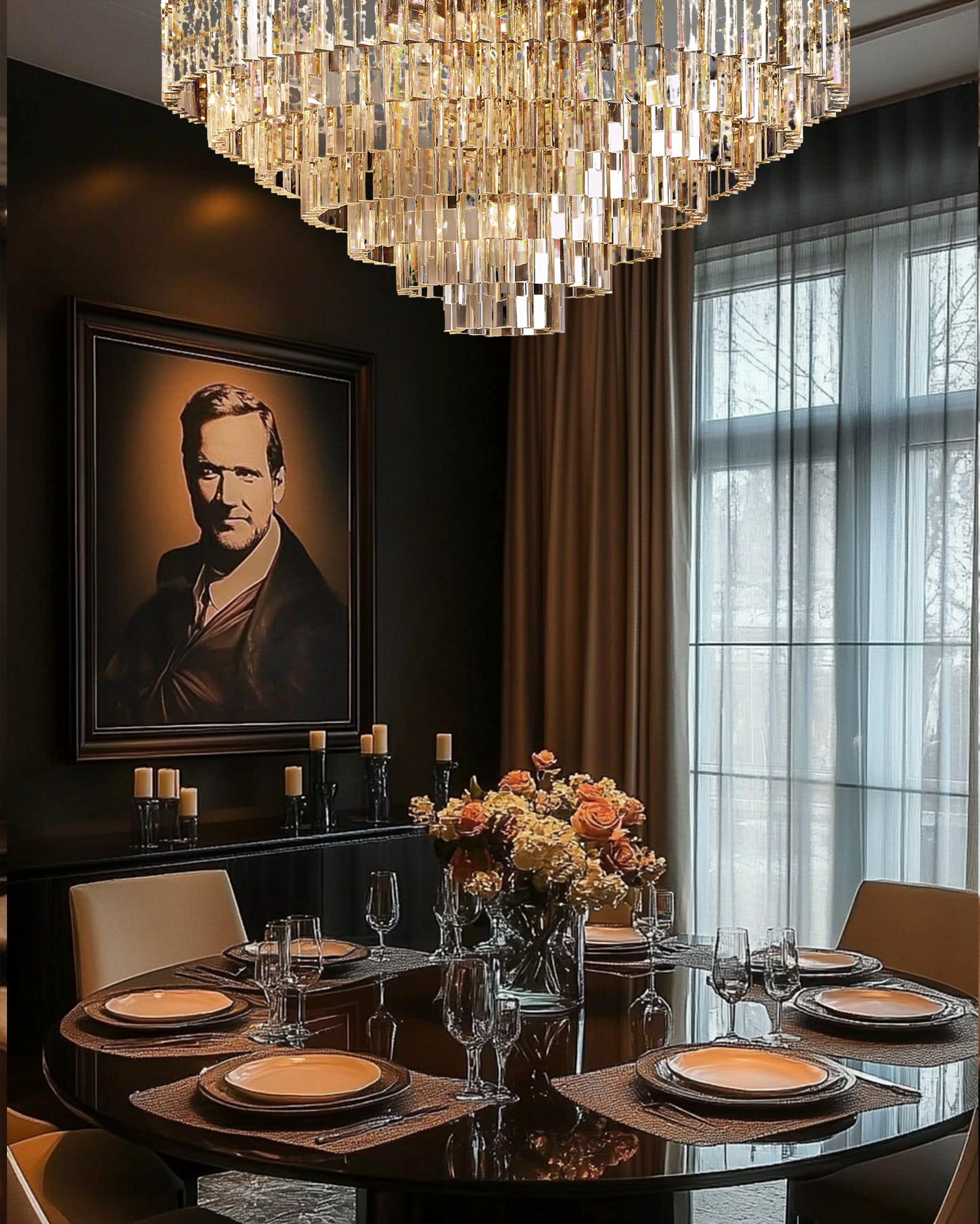 1920s Odeen Round Chandelier