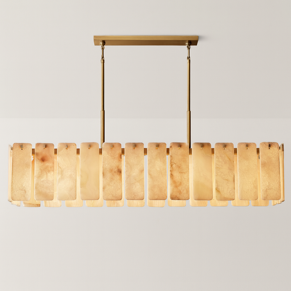 Calametta Onyx Rectangular Chandelier, Chandelier for Dining Room