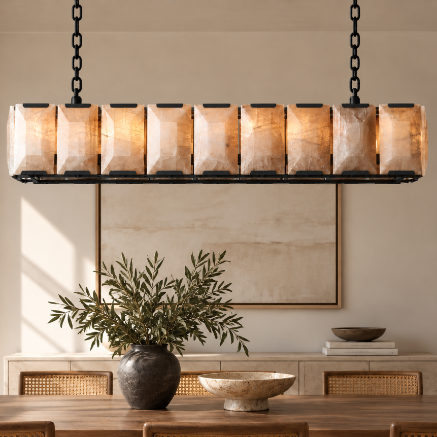 Hadilor Calcite Rectangular Chandelier