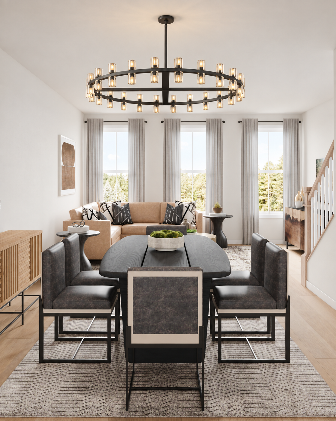Arcuphoe Led Round Chandelier