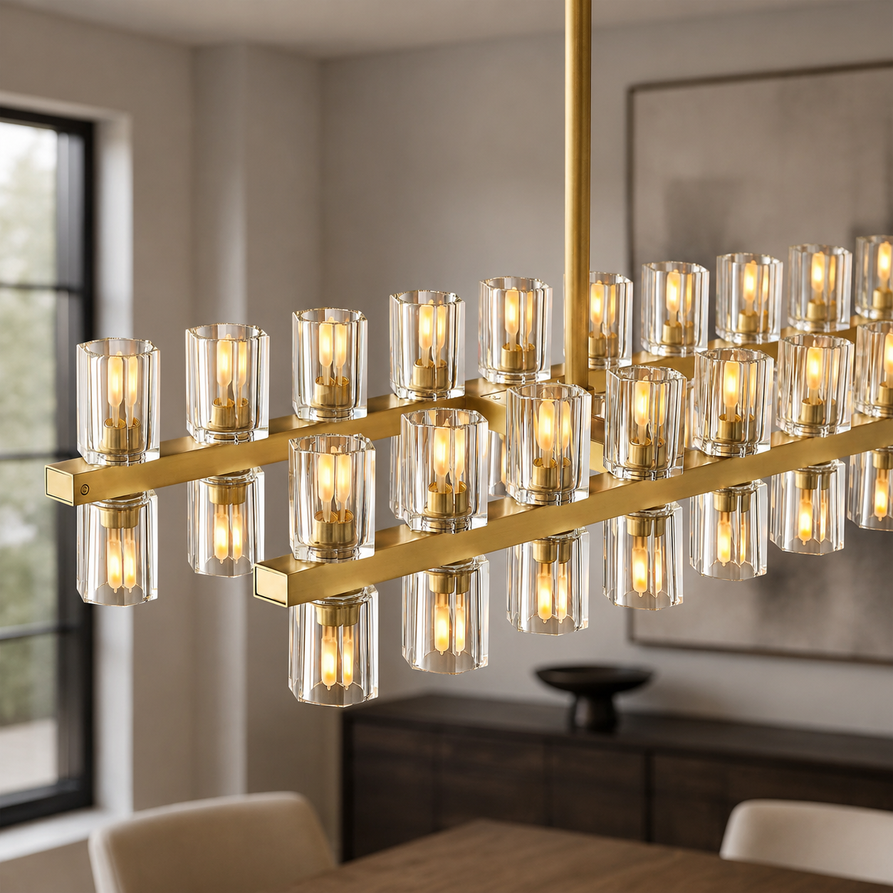 Arcuphoe LED Rectangular Chandelier