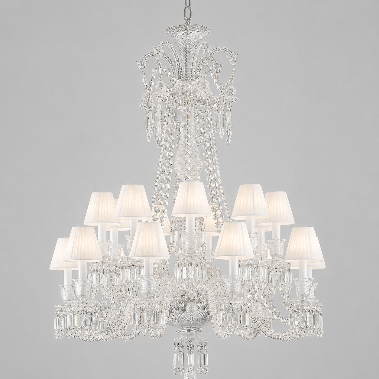 Long Neck Crystal Chandelier