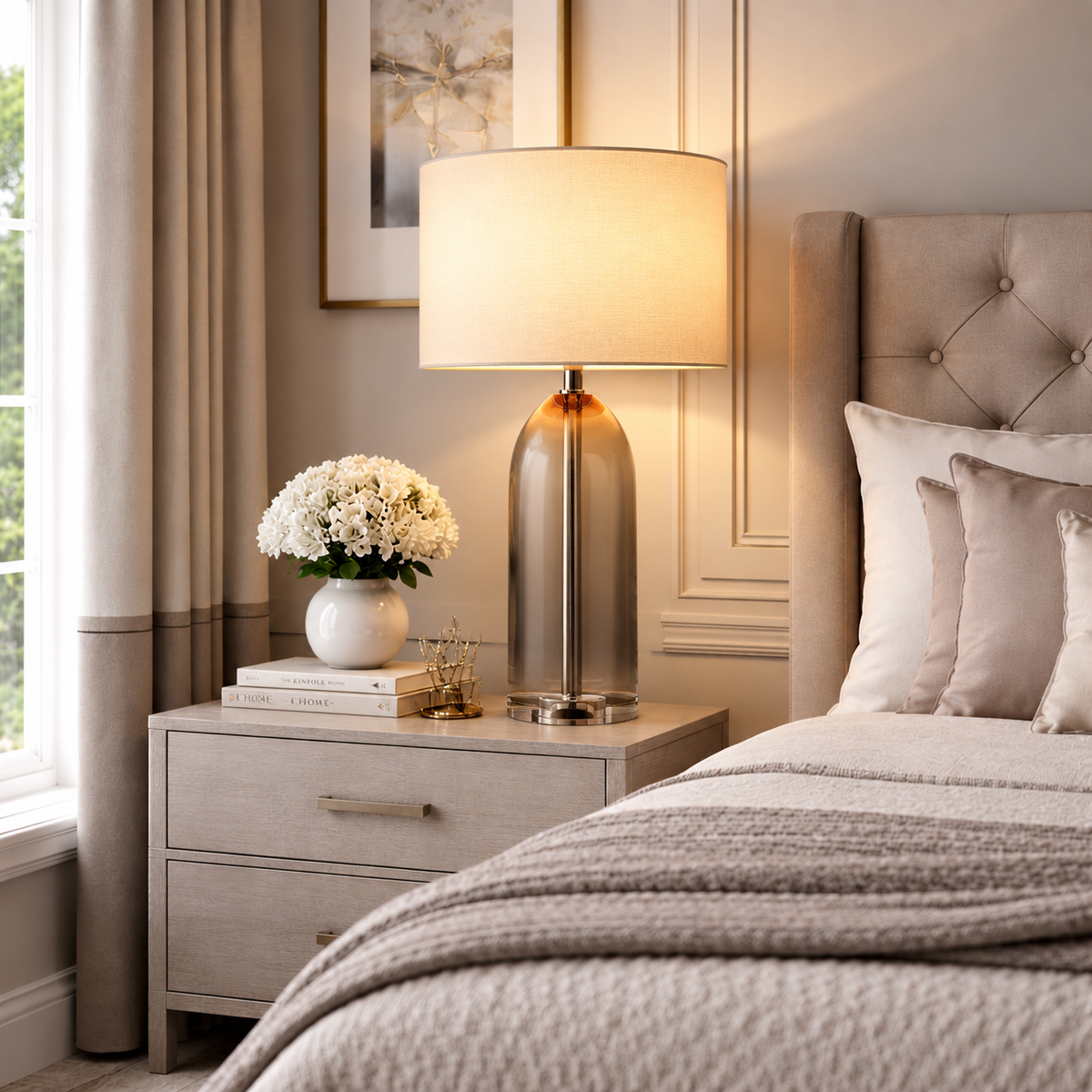 Sarezzoe Crystal Tapered Table Lamp