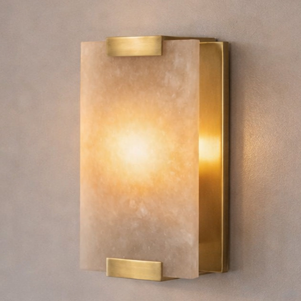 Hand-Carver Alabaster Sconce