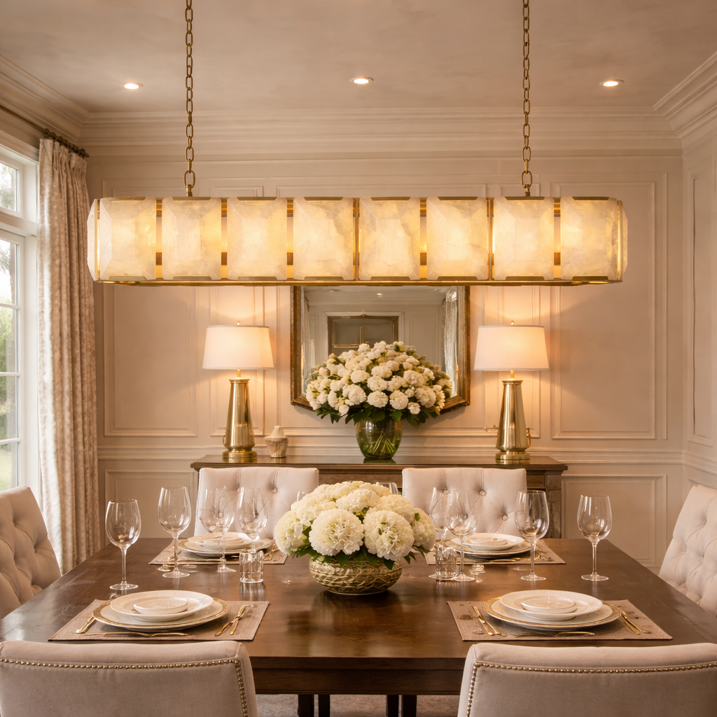 Marlow Calcite Rectangular Chandelier
