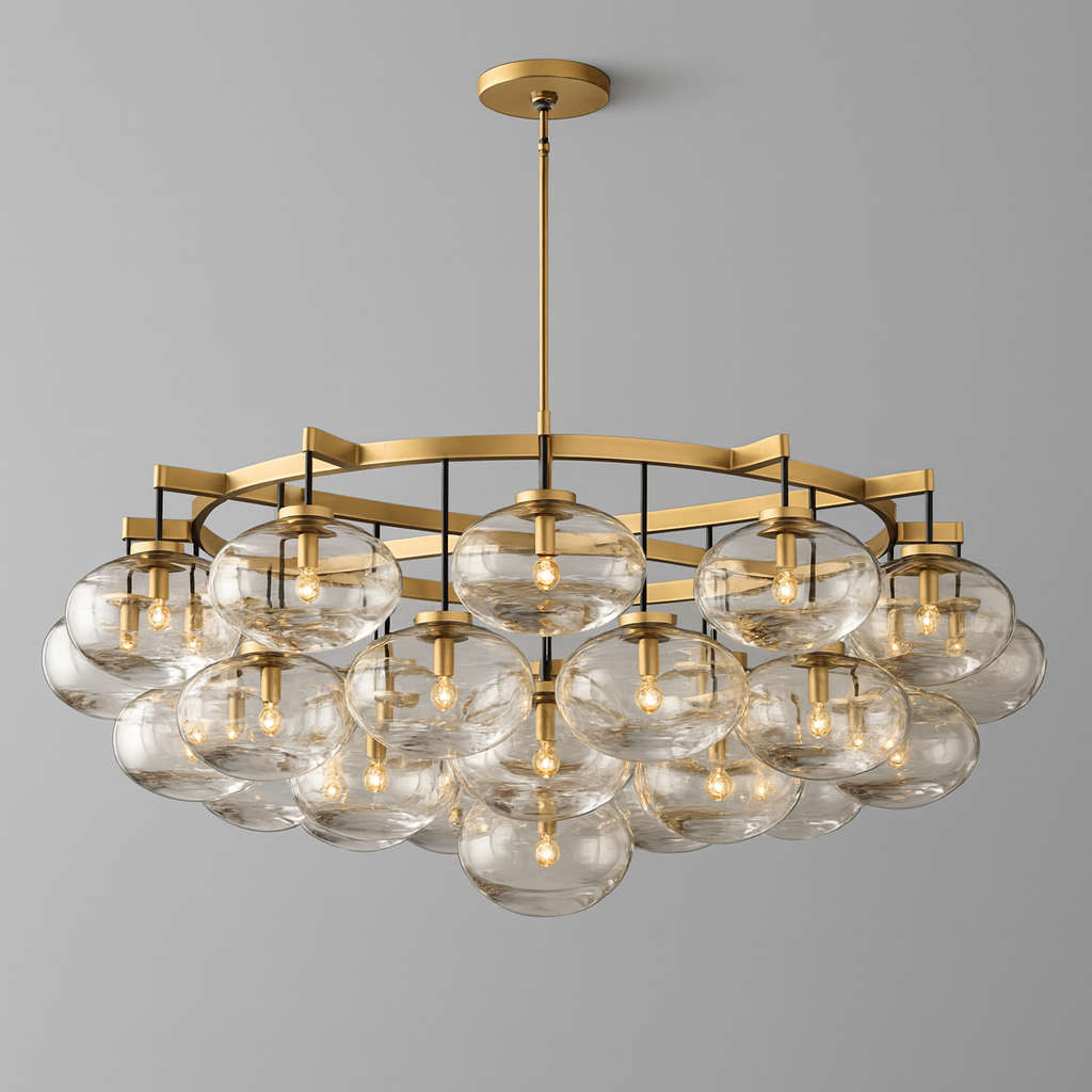 Babrette Clear Glass Round Chandelier