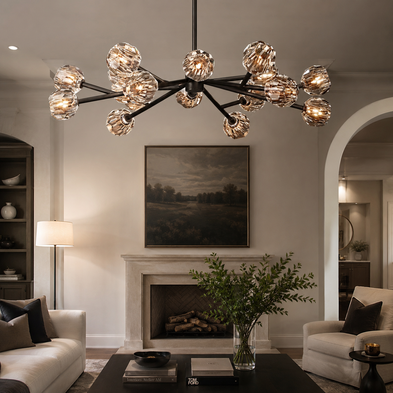 Boule Do Cristal Clear Glass Round Chandelier