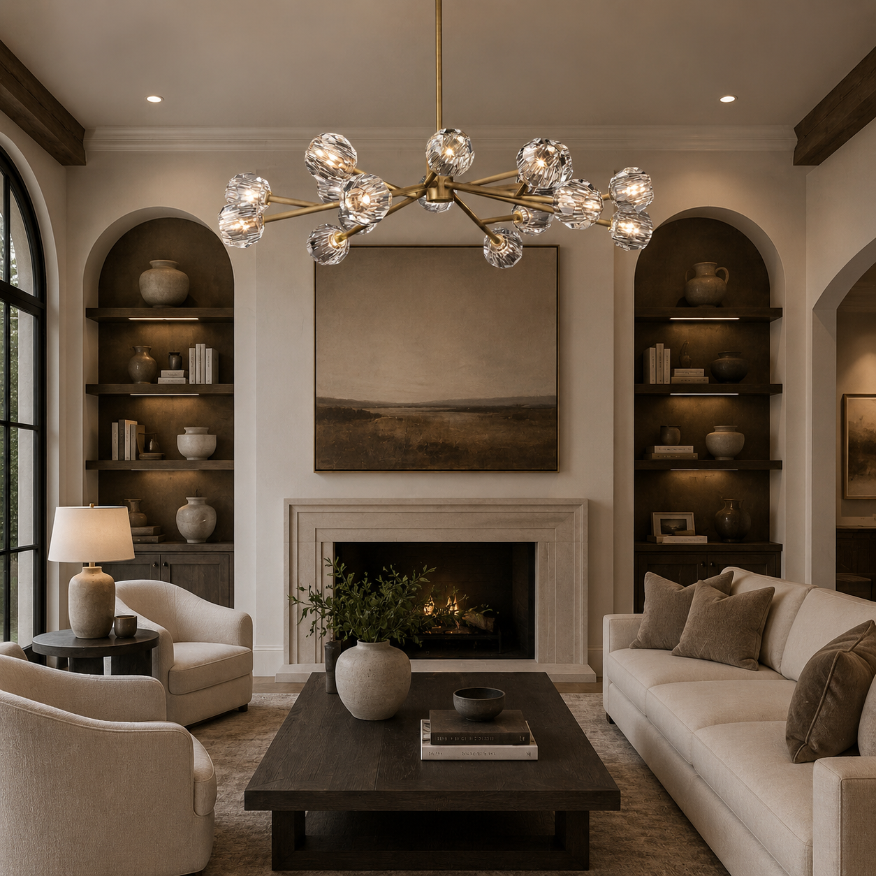 Boule Do Cristal Clear Glass Round Chandelier