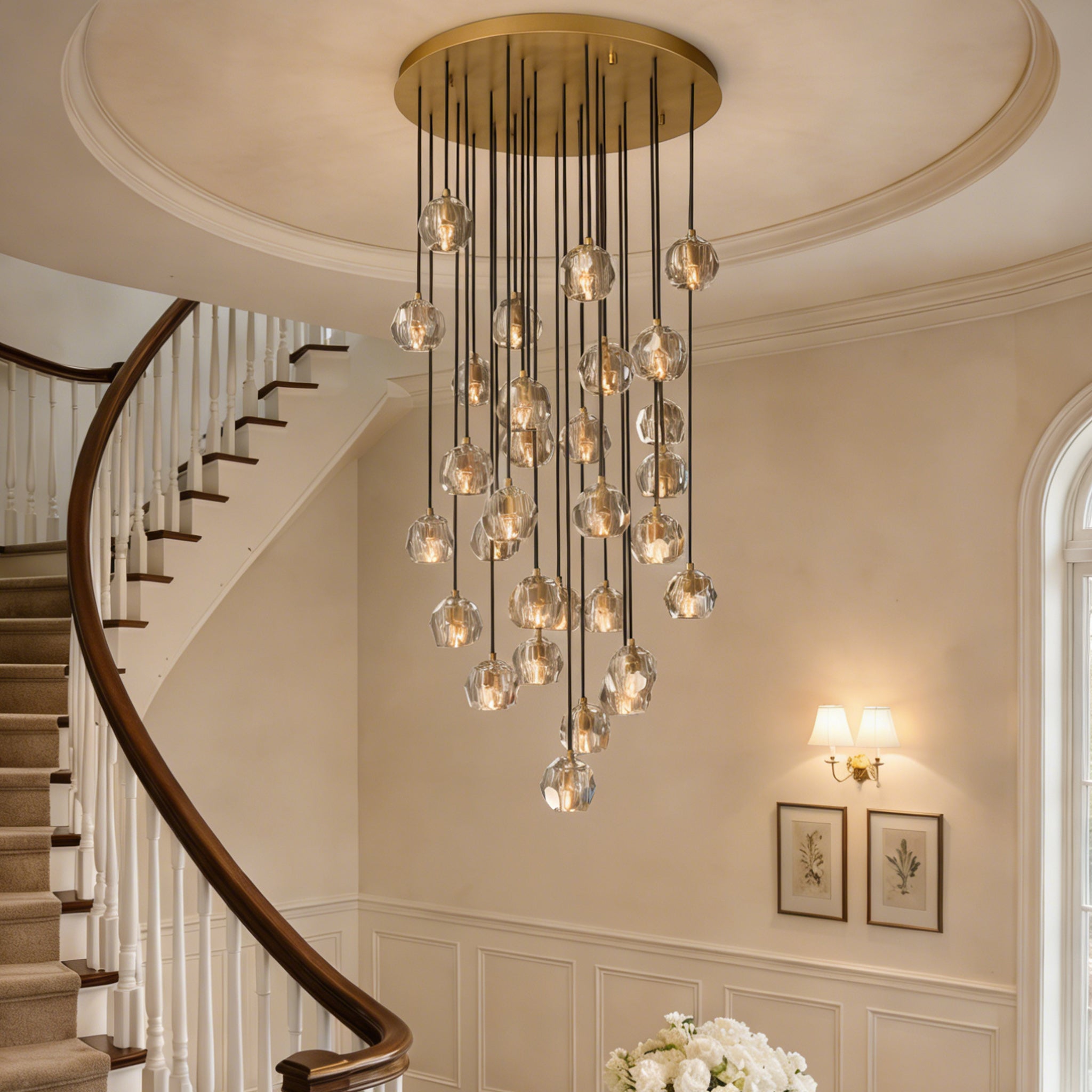 Boule do Cristal Round Cluster Chandelier