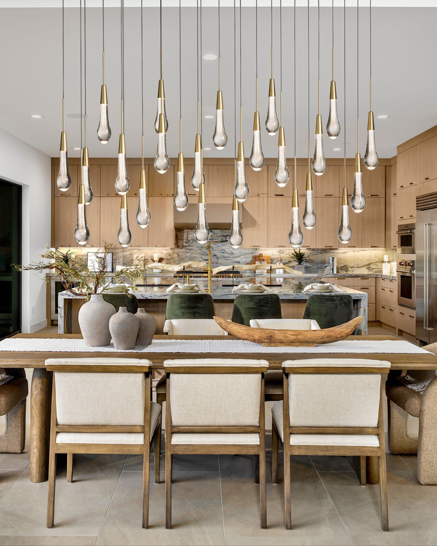 Soltaire Linear Chandelier, Chandelier for Dining Room, Living Room