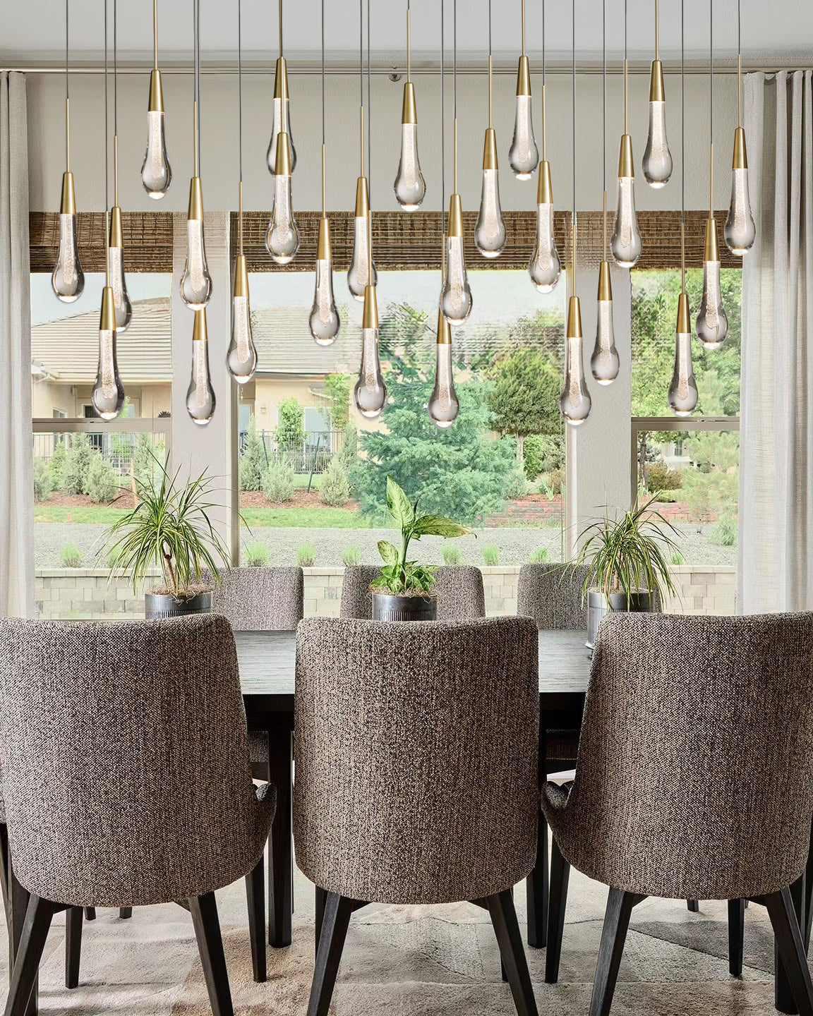 Soltaire Linear Chandelier, Chandelier for Dining Room, Living Room