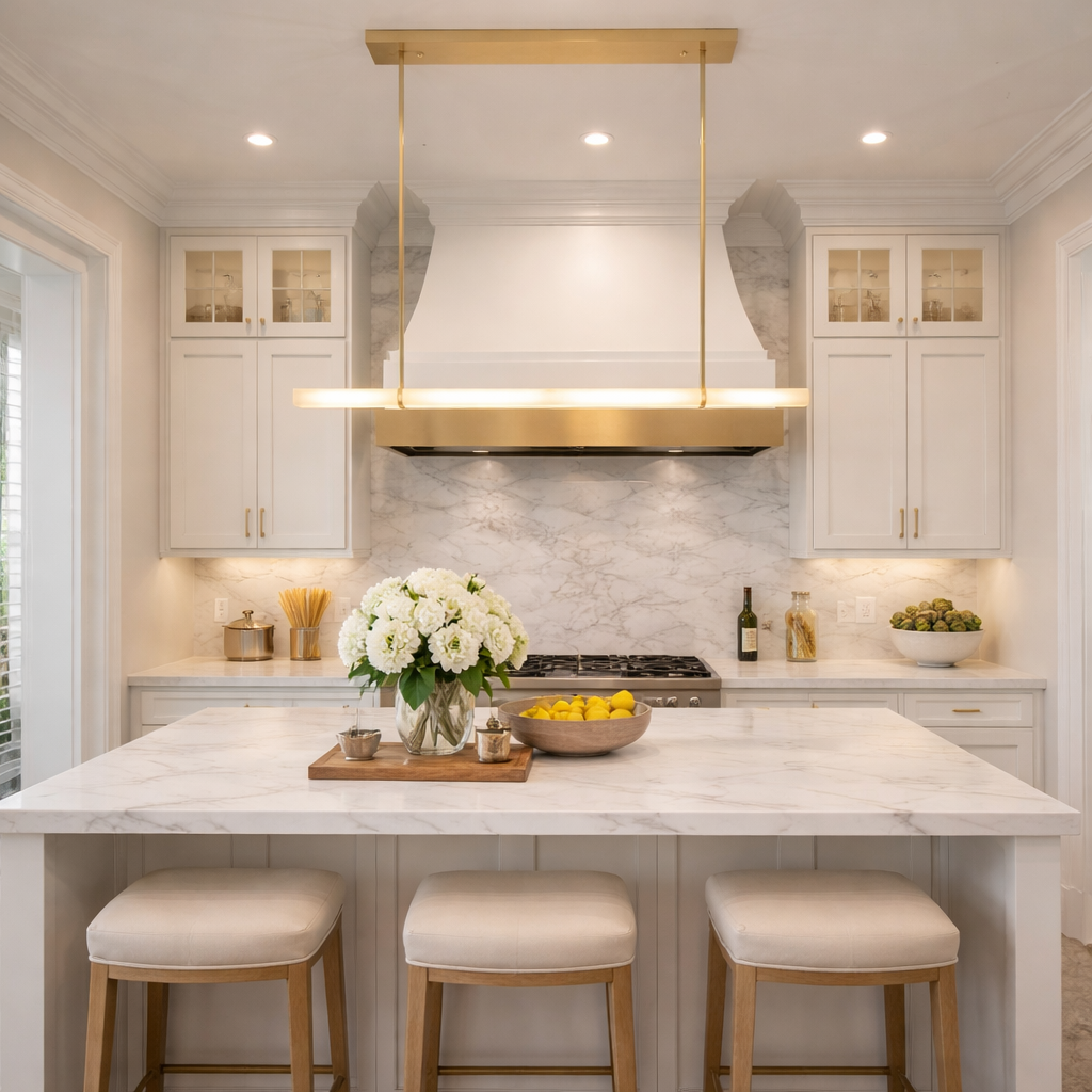 BUDUBON ALABASTER SINGLE BAR LINEAR CHANDELIER