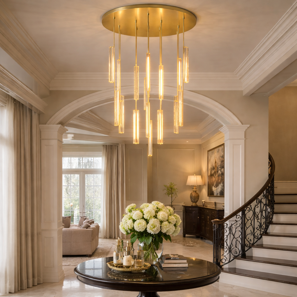 BUDUBON CRYSTAL ROUND CHANDELIER