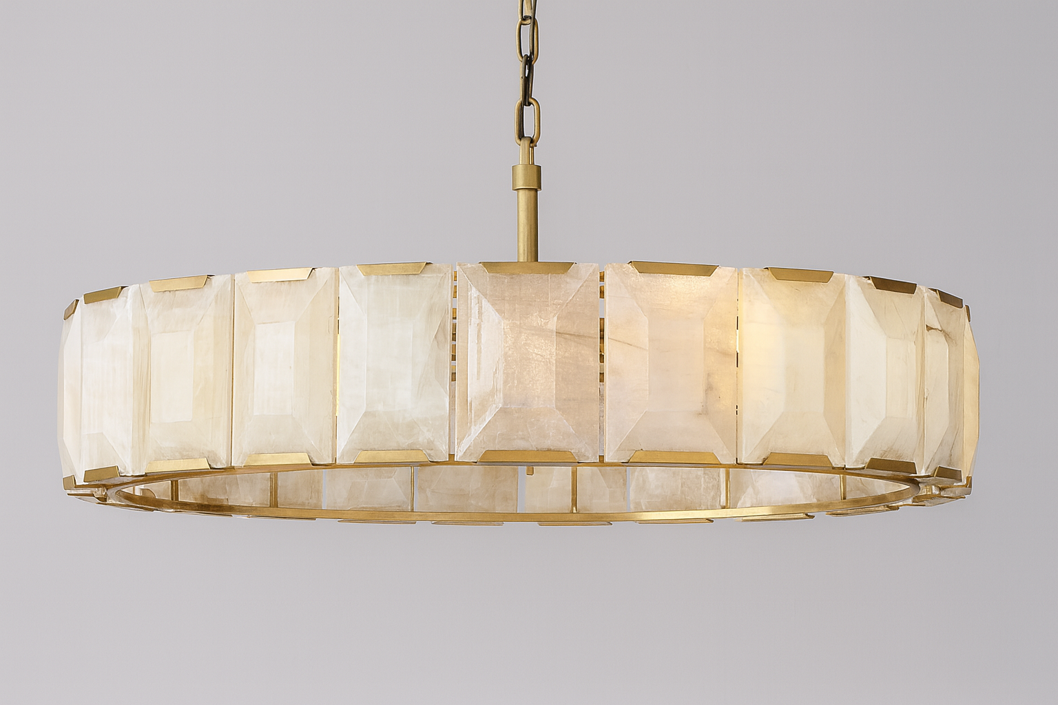 MARLOW CALCITE ROUND CHANDELIER 60"